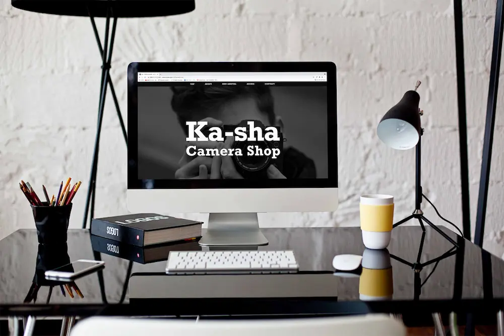 カメラ店『Ka-sha』　仮想サイトのメインビジュアル
